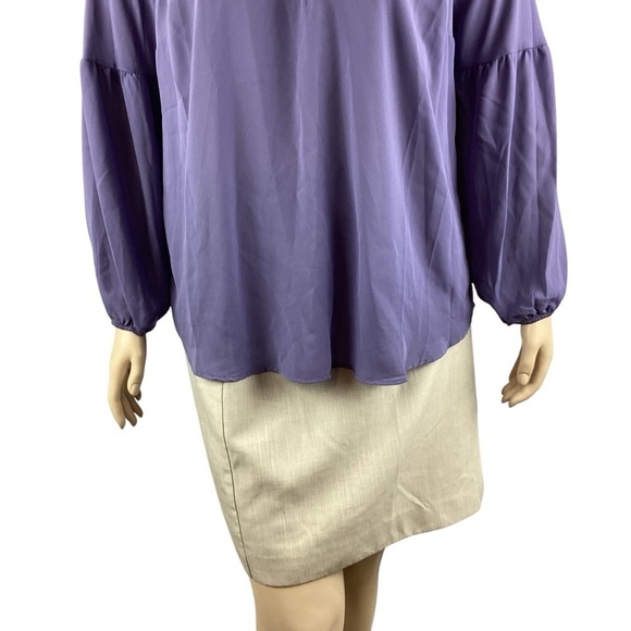 Torrid Georgette Puff Sleeve Peasant Blouse Size L Blue - Picture 3 of 7